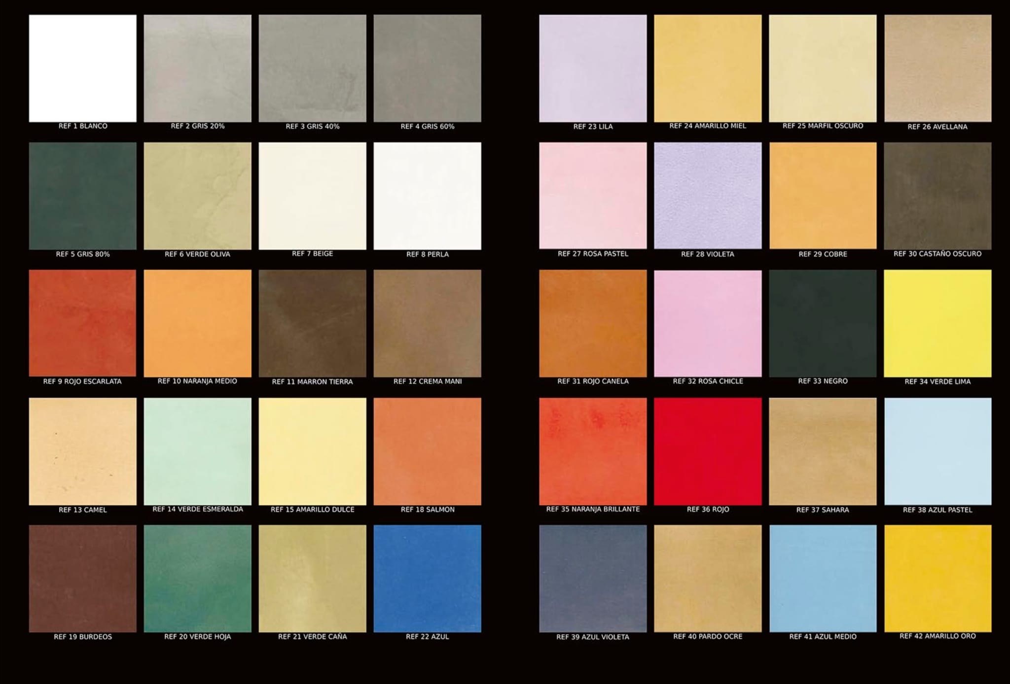 Crema Colour Chart