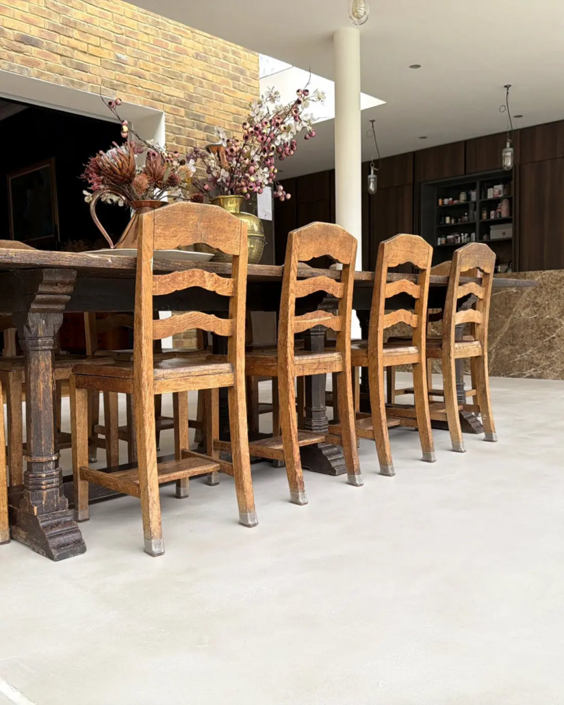 Seamless Hardcrete microcement floor after resurfacing, Chiswick kitchen extension