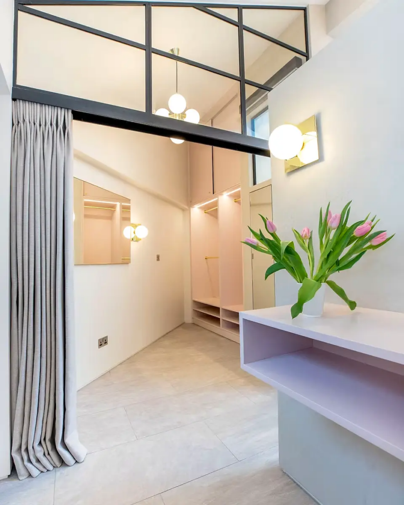Microcement floors, walls and stairs in an Earls Court house