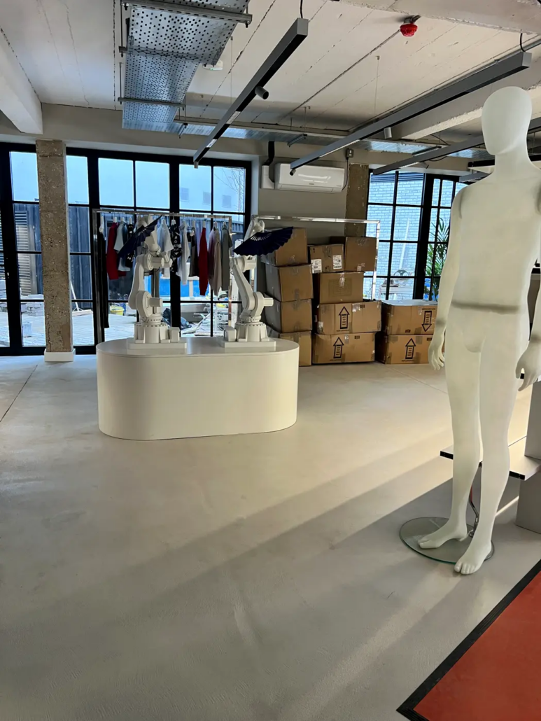 Hardcrete microcement floor in the J.Lindeberg flagship store, London