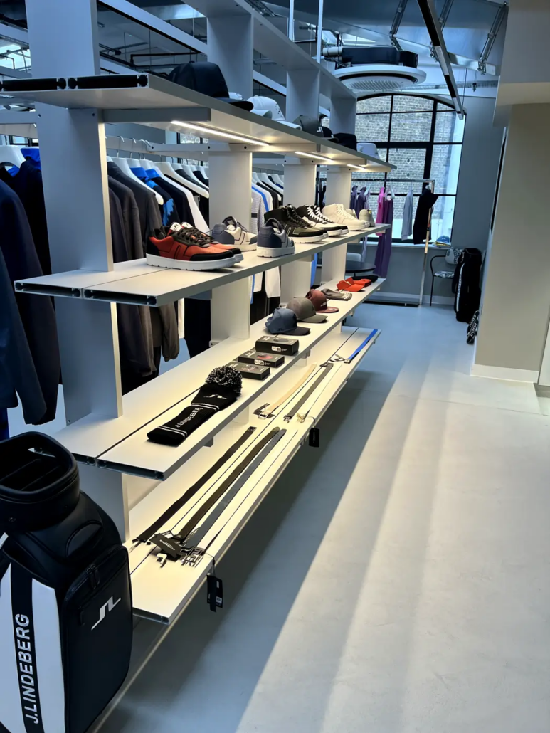 Hardcrete microcement floor in the J.Lindeberg flagship store, London