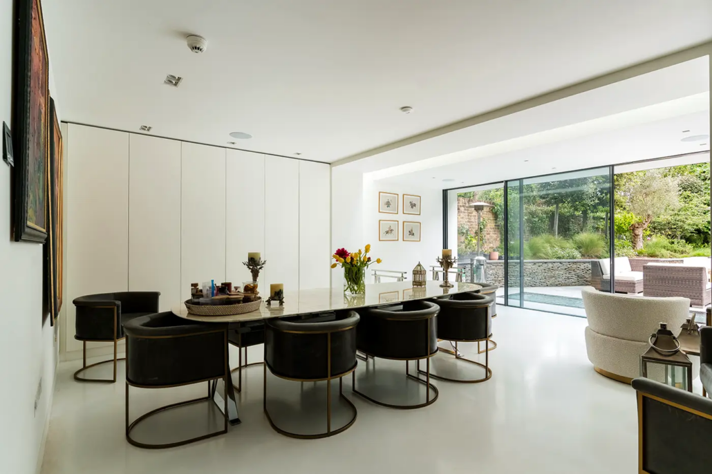 Polished concrete floor in a St John’s Wood town house