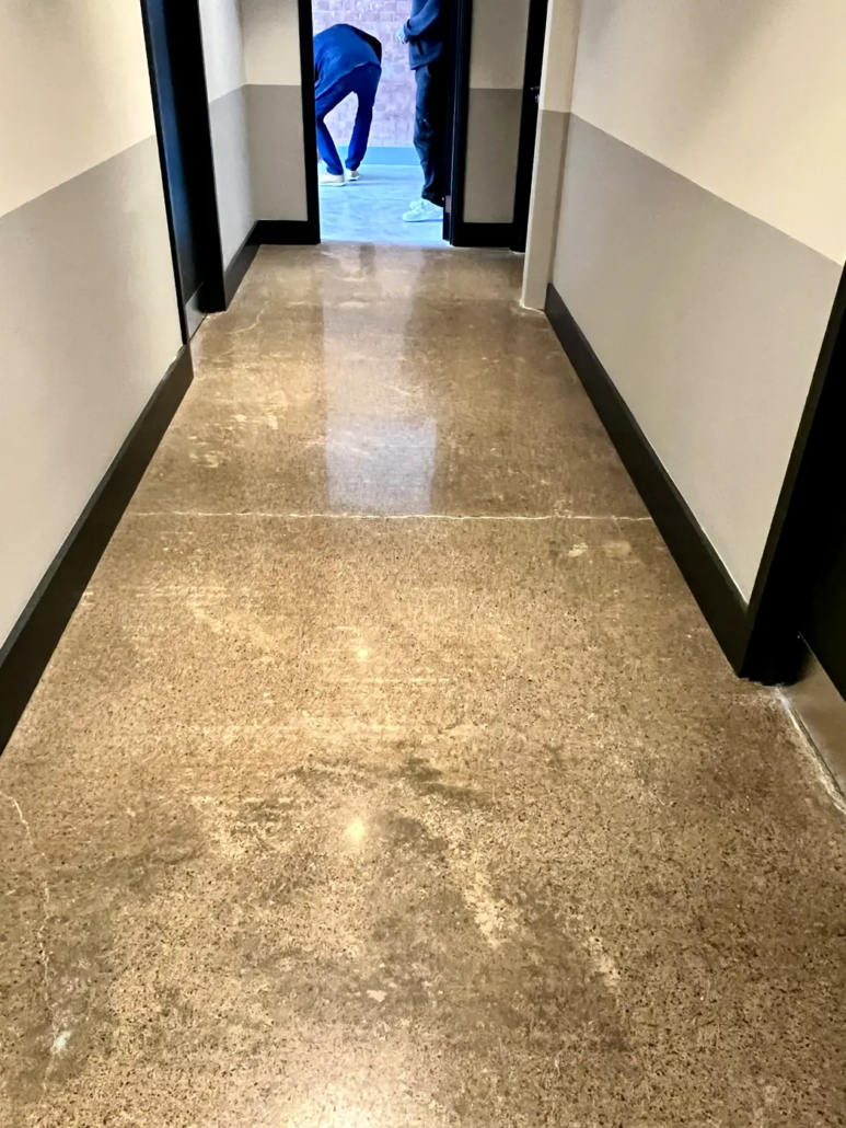 Ground and polished concrete floor at Pall Mall Deposit, Notting Hill