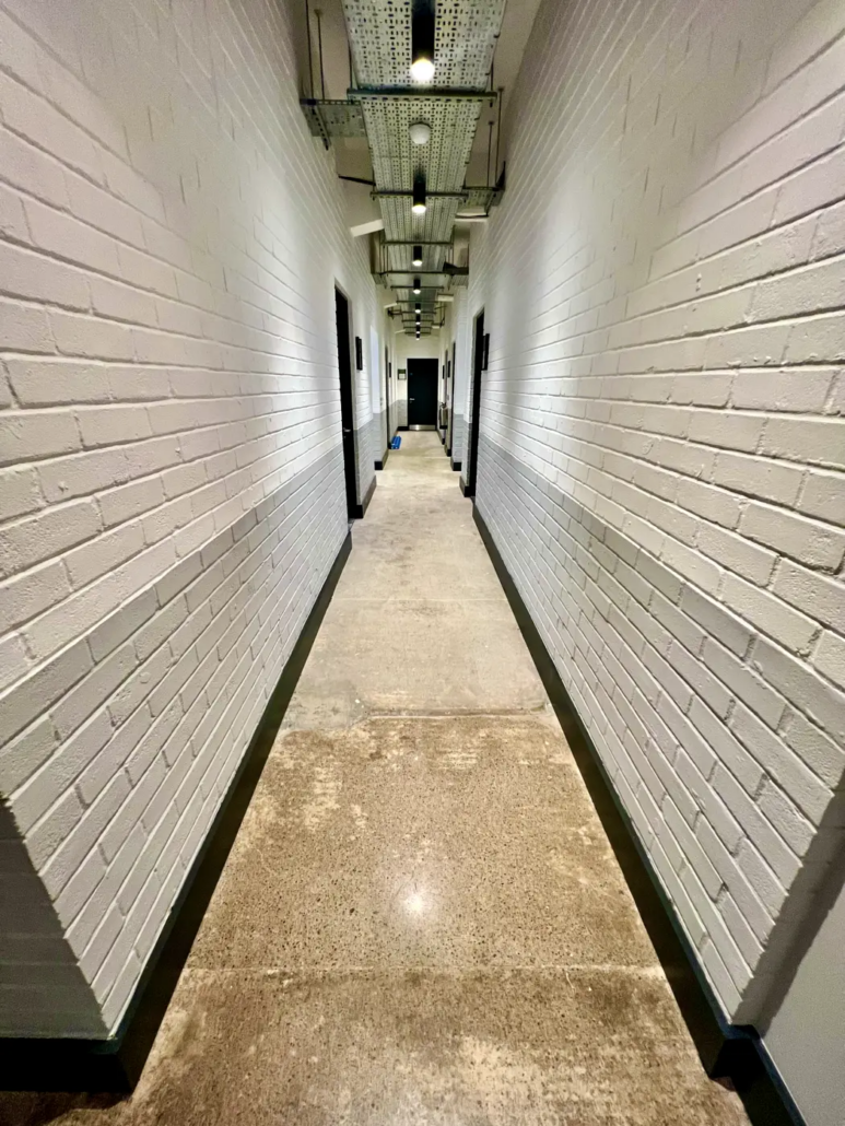 Ground and polished concrete floor at Pall Mall Deposit, Notting Hill