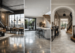 Interior architect specifying polished concrete and microcement floor in London home